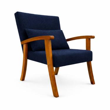 Imagem de Kit 2 Poltrona Jade Boucle Almofada Estofada Sala De Estar Moderna Decorativa