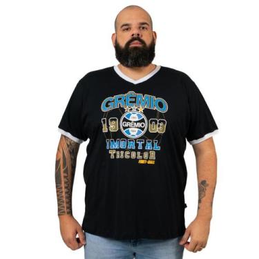 Imagem de Camiseta Masculina Grêmio Oficial Imortal Tricolor - Surf Center, Pret