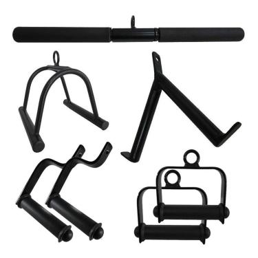 Imagem de Puxador Musculação Kit Crossover Academia 7 Peças-Unissex