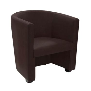 Imagem de Poltrona Malta Recepção Tecido Suede Marrom Rud House