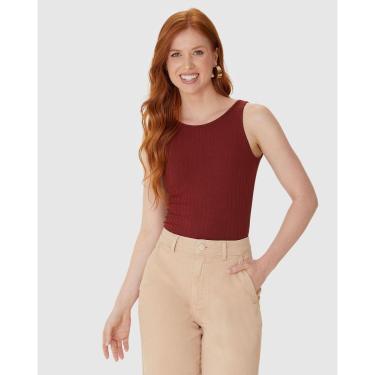 Imagem de Regata Básica Feminina Decote Redondo Em Canelado De Viscose-Feminino