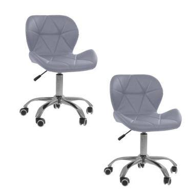 Imagem de Kit 2 Cadeiras Giratórias Office Eiffel Slim Ajustável - Oficial Websh