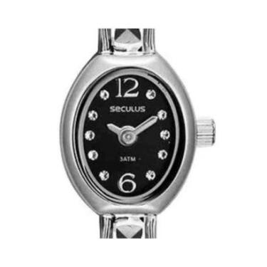 Imagem de Relógio Seculus Clássico Oval Prata Feminino 20176L0SVNB4-Feminino