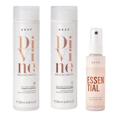 Imagem de Kit Braé Divine Duo Shampoo e Cond 2x250ml + Essential 60ml