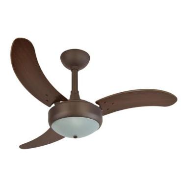 Imagem de Ventilador de Teto Infinity Lux Marrom 3 Pás MDF Tabaco 110V 2003, 110