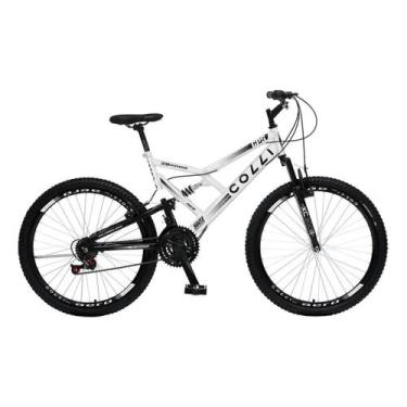 Imagem de Bicicleta aro 26 colli gps v-brake suspensão full branca
