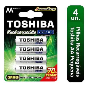 Imagem de Pilha Recarregável AA 1,2v 2600mAh TNH6GAE (C/4 Pilhas) Tosh - Toshiba