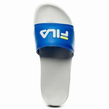 Imagem de Chinelo Slide Fila Drifter Basic - Azul e Branco-Masculino