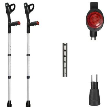 Imagem de Muleta Ortopédica Canadense Preta Par Suporta 120kg Take Cak - Congrat