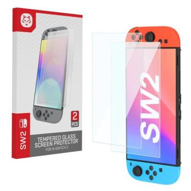 Imagem de 2 Película Protetora Vidro Temperado Para Nintendo Switch 2 - TechBras
