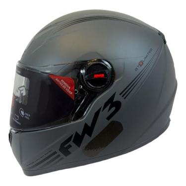 Imagem de Capacete Moto Fechado FW3 Modelo GTX Limit Com Óculos Interno, Cinza N
