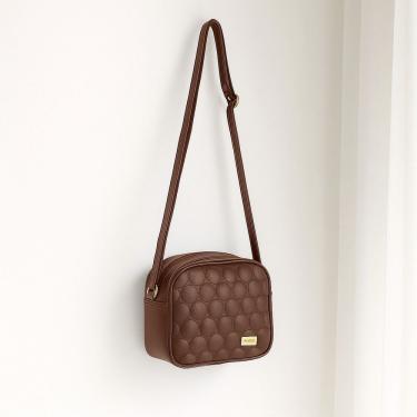 Imagem de Bolsa Transversal Direto De Fábrica Topgrife Atacado Couro Cor Marrom Tamanho único