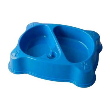 Imagem de Comedouro Duplo Garrafa Adulto 1200mL Mypetone - Azul