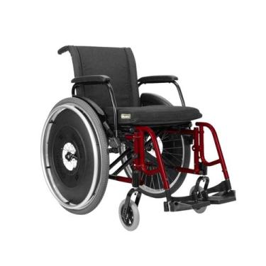 Imagem de Cadeira de Rodas AVD Alumínio AVD 38 CM Vermelha - Ortobras