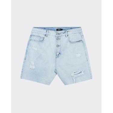 Imagem de Bermuda feminina mom em jeans - enfim, 38, Azul