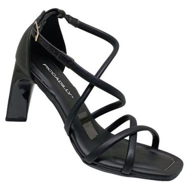 Imagem de Sandália Piccadilly Social 655007-9 Feminina Preta, Preto, 38