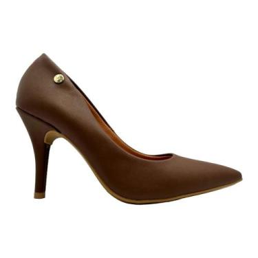 Imagem de Sapato vizzano com salto alto ref:11841101 feminino, Marrom escuro, 37