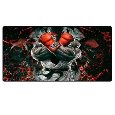 Imagem de Mouse Pad Gamer Extra Grande Guerreiro Lutador Base Antiderrapante - E