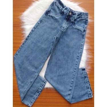 Imagem de Calça Wide Leg Jeans Infantil - FF KIDS, Azul marmorizado, 14