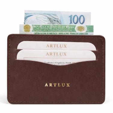 Imagem de Porta Cartão e CNH em Couro Artlux 3062 -, Café