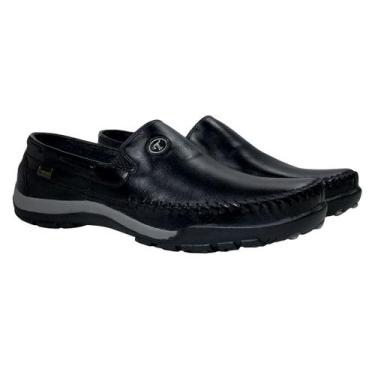 Imagem de Sapato Mocassim Couro Tertuliano Masculino Preto, 42, Preto