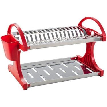 Imagem de Escorredor de Louça Inox Brinox Suprema 2104/251 - 16 Pratos
