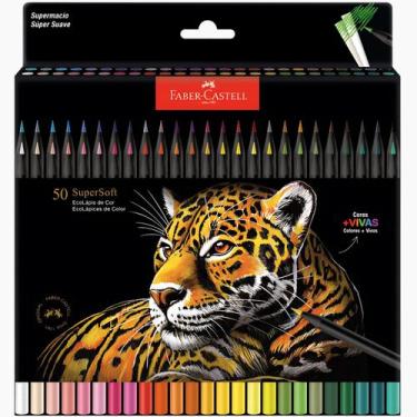 Imagem de Làpis De Cor SuperSoft Faber Castell 50 Cores Profissional - Faber-Cas