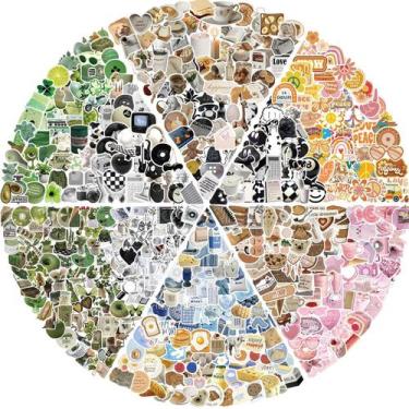 Imagem de Pacote de Adesivos Sapuion 640 Peças Vinil Impermeável Estético