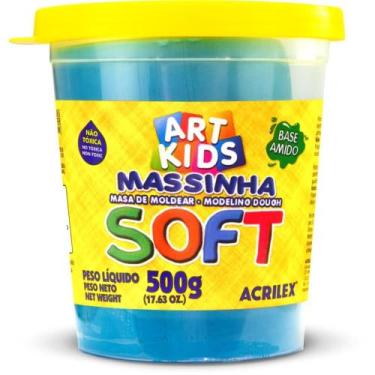 Imagem de Massa para Modelar SOFT 500G Azul À Base de Amido - Acrilex