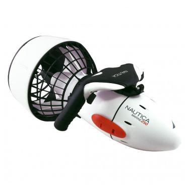 Imagem de Scooter Subaquática Propulsor de Mergulho com Suporte de Câmera e Snorkel, Náutica Marine 250, Branco
