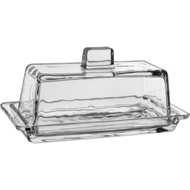 Imagem de Manteigueira Home&Co 9x20x9cm Vidro Transparente Utensílio de Mesa par