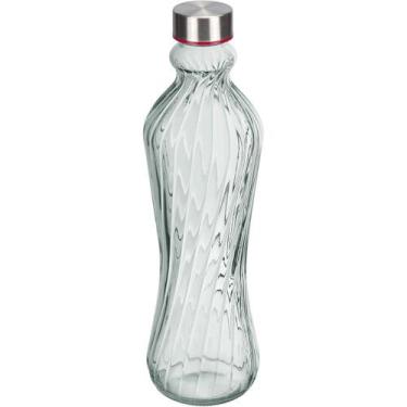 Imagem de Garrafa Home&Co 31x9x9cm Vidro Transparente 950ml para Bar Festa e Mes
