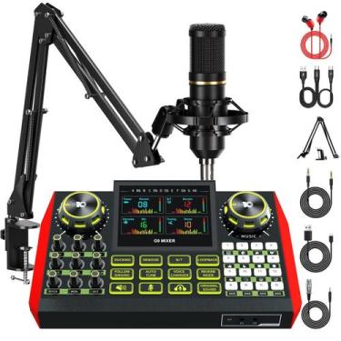 Imagem de Kit de Equipamentos para Podcast CryoSurf G9 com Mesa de Som e Microfo