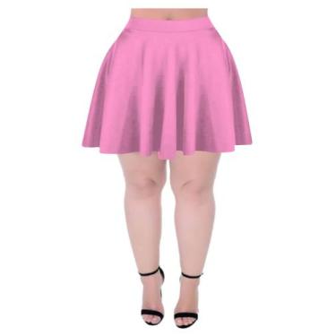 Imagem de Saia Rodada Godê Roupa feminina - Topbrasil Fitnesss, Rosa, PP