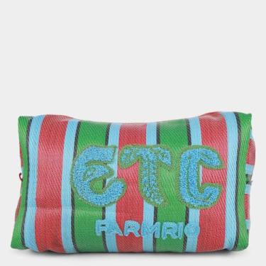 Imagem de Necessaire Farm Rafia Multicolor, Verde, Único