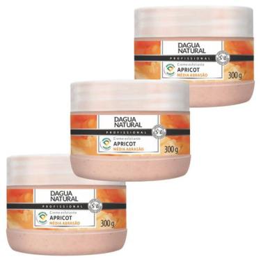 Imagem de Kit 3 Creme Esfoliante Apricot Média Abrasão 300g DÁgua Natural