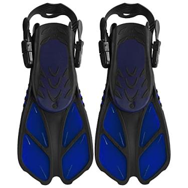 Imagem de Andrew Flippers de mergulho, ajustável, salto aberto, aletas de mergulho com distribuição simplificada, 1 par para mergulho no verão para mergulho (MD)