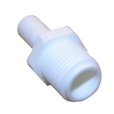 Imagem de LASCO Adaptador de rosca macho 19-6155 com haste de 9,5 mm e rosca de tubo macho de 0,6 cm, plástico