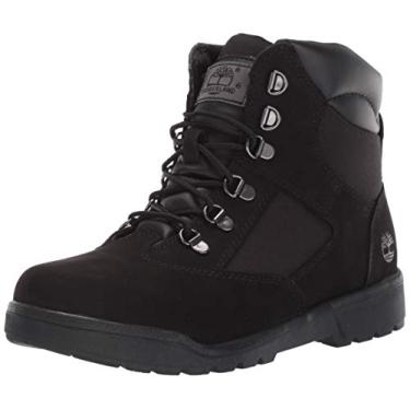 Imagem de Bota de caminhada Timberland Big Kid de 15 cm (Bebê/Criança pequena/Criança grande), Nobuck preto, 4 Big Kid