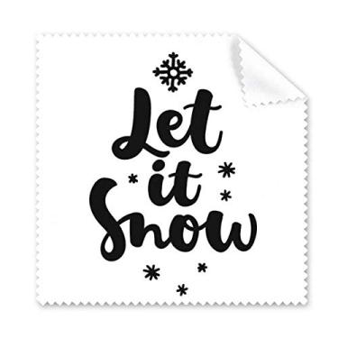 Imagem de Pano de limpeza com citação Let It Snow para escrita à mão, 5 peças