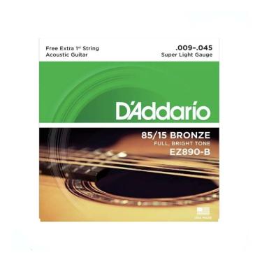 Imagem de Encordoamento Para Violão Daddario Aço 09 Ez890b