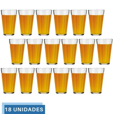 Imagem de Jogo 18 Copo Americano Long Drink 450ml Vidro Cerveja Nadir