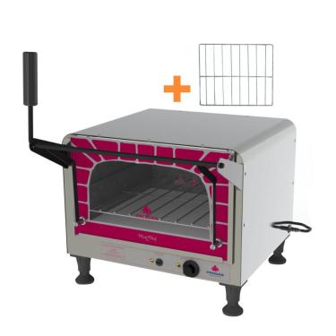 Imagem de Kit - Forno Assador Refratário Elétrico Prpe-400 127v Mini Chef + Grade Extra - Progás