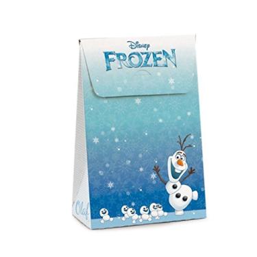 Imagem de Caixa Para Presente Trapézio Cromus Embalagens na Estampa Olaf com Aba de Fechamento 23x10,5x35 cm com 10 Unidades