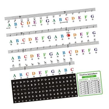 Imagem de YIJU Nota Musical Adesivo para Piano Removível para Entusiastas de 88/61/54/49/37 Teclas