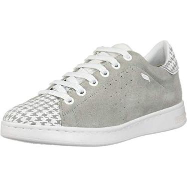 Imagem de Geox Tênis de cano baixo para Meninas, Bege (cinza/branco C1303), 5.5 us