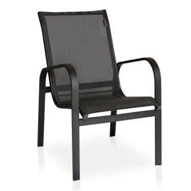 Imagem de Cadeira Em Tela Sling Com Estrutura Preta