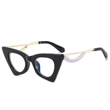 Imagem de Óculos de olho de gato retrô moda para mulheres vintage óculos claros senhoras, 1, china