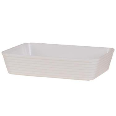 Imagem de Travessa Retangular Com Friso Le Chef 27,5X19x6cm Branca - Paramount