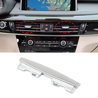 Imagem de TTCR-II Compatível com X5 AC Vent Clip Tab Chrome Trim 2014-2018, para 2015-2019 X6 Grade de Ar Guarnição de Guarnição Frontal Substituição 1 Peça para X5 F15 e X6 F16